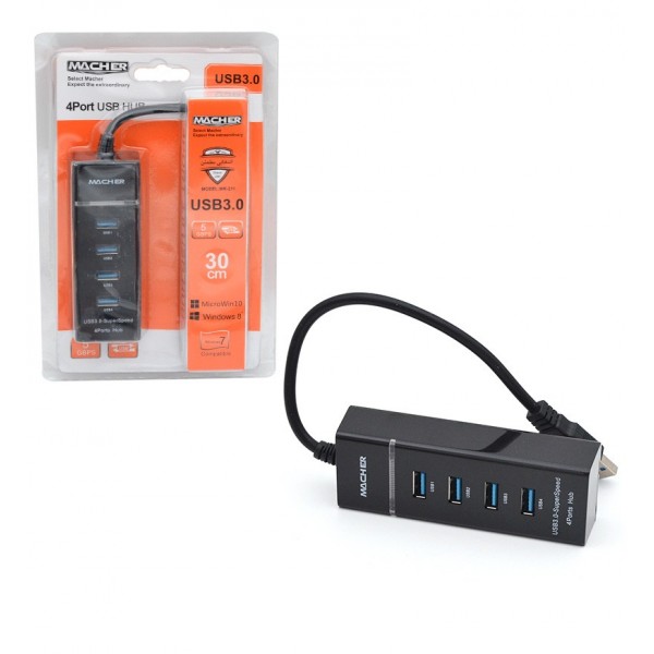 هاب 4 پورت USB3.0 مچر مدل MR-211